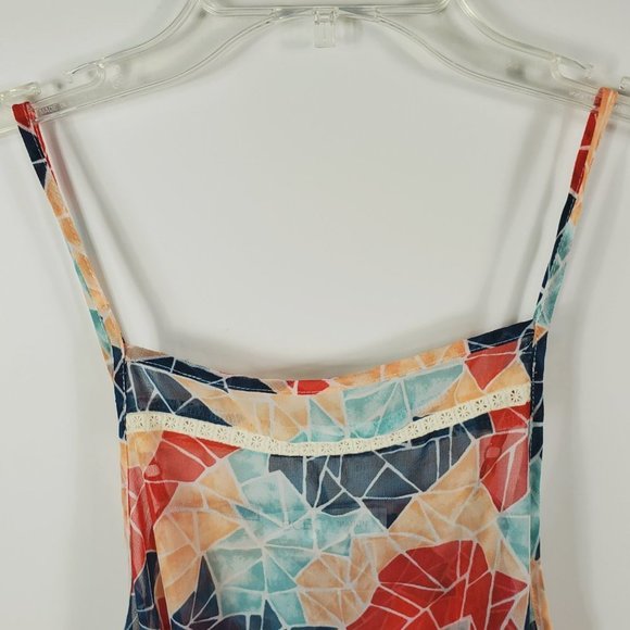 BCBG Asymmetrical Ruffled Sheer Kimono Halter Top (No Sleeve Openings) Sz XS - Picture 8 of 15